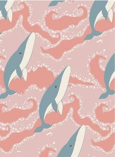 Kickee Pants Baby Rose Splashing Whales