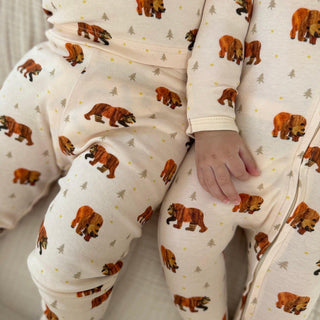 L'ovedbaby Brown Bear Pajamas and Lovey Sets for Babies