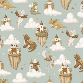 Kickee Pants Aloe Castles and Clouds