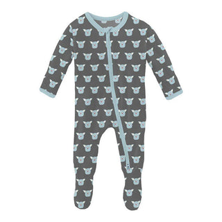 Kickee Pants Pewter Furry Friends