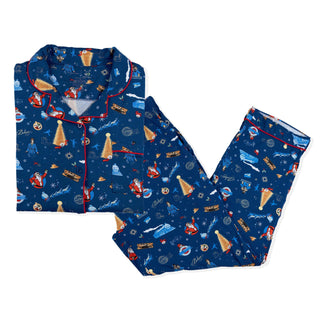 Women's Bamboo Long Sleeve Pajama Set - The Polar Express Bellabu Bear Size: XS
