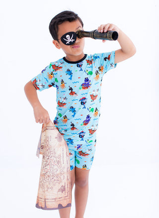 Birdie Bean Boy's Short Sleeve Pajama Set with Shorts - Cooper (Pirates)
