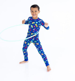 Bamboo Long Sleeve Pajama Set - Comet (Dinosaurs and Space) Birdie Bean Size: 2T