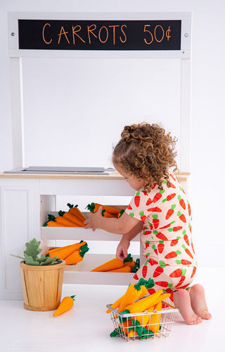 Birdie Bean Short Sleeve Pajama Set - Ezra (Carrots)