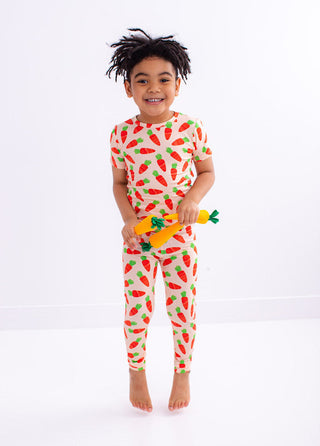 Birdie Bean Short Sleeve Pajama Set - Ezra (Carrots)
