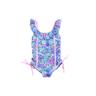 Blueberry Bay Girl's One Piece Swimsuit - Bahamas Reef