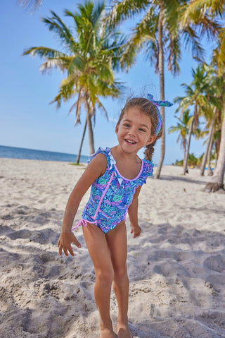 Blueberry Bay Girl's One Piece Swimsuit - Bahamas Reef