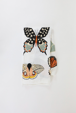 Clementine Kids Girl's Swaddle Blanket - Butterfly Collector