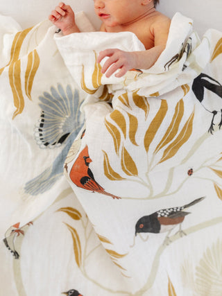 Clementine Kids Swaddle Blanket - For the Birds