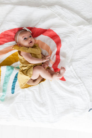Clementine Kids Swaddle Blanket - Rainbow
