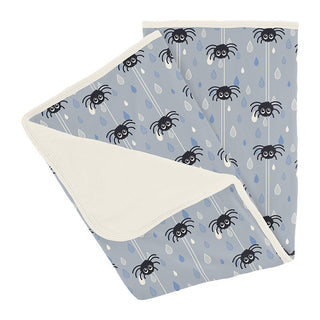KicKee Pants Baby Boys Print Stroller Blanket - Pearl Blue Itsy Bitsy Spider