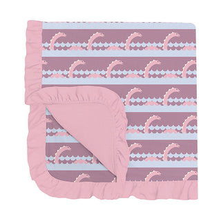 KicKee Pants Baby Girls Print Ruffle Stroller Blanket - Pegasus Sea Monster