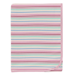 KicKee Pants Baby Girls Print Swaddling Blanket - Make Believe Stripe