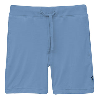 KicKee Pants Boy's Solid Lightweight Drawstring Shorts - Dream Blue