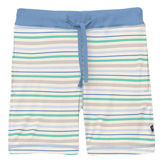 KicKee Pants Boy's Print Lightweight Drawstring Shorts - Mythical Stripe