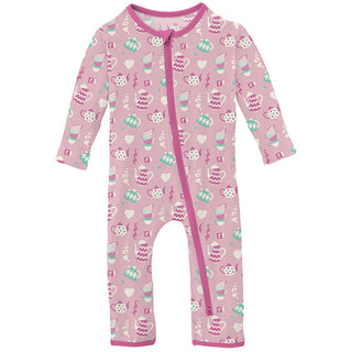KicKee Pants Girl's Print Coverall with 2-Way Zipper - Cake Pop Tea Party
