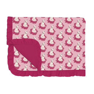 KicKee Pants Girl's Print Ruffle Toddler Blanket - Cake Pop Thumbelina