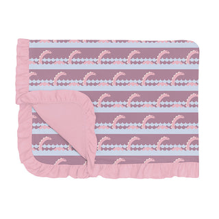 KicKee Pants Girl's Print Ruffle Toddler Blanket - Pegasus Sea Monster