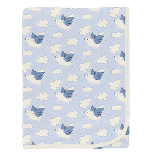 Kickee Pants Baby Boys Swaddling Blanket - Dew Flying Pigs
