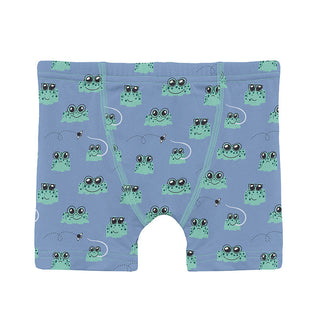 Kickee Pants Boy's Boxer Brief - Dream Blue Bespeckled Frogs