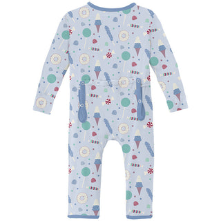 Kickee Pants Coverall with 2-Way Zipper - Dew Candy Dreams
