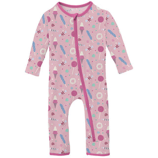 Kickee Pants Girl's Coverall with 2-Way Zipper - Cake Pop Candy Dreams