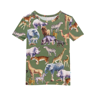 Posh Peanut Boy's Short Sleeve Pajama Set - Posh Safari