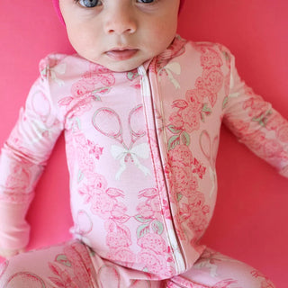 Bamboo Convertible Footie Romper - Mirra (Tennis) Posh Peanut Size: 3-6 Months