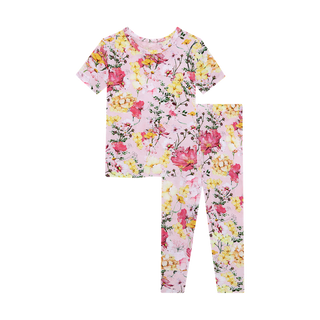 Posh Peanut Girl's Short Sleeve Pajama Set - Gaia (Floral)