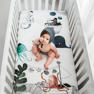 Rookie Humans Crib Sheet, Underwater Love - Standard Size