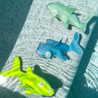 Sunny Life Dive Buddies (Set of 3) - Blue, Aqua, and Neon Yellow Salty the Shark