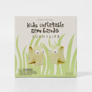 Sunny Life Kids Inflatable Arm Bands - Light Khaki Cookie the Croc