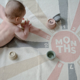 Baby Milestone Personalized Blanket Eco Baby Throws In2Green Color: Blue