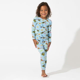 Bamboo Long Sleeve Pajama Set - Teenage Mutant Ninja Turtles Pizza Bellabu Bear Size: 18-24 Months
