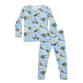 Bamboo Long Sleeve Pajama Set - Teenage Mutant Ninja Turtles Pizza Bellabu Bear Size: 18-24 Months