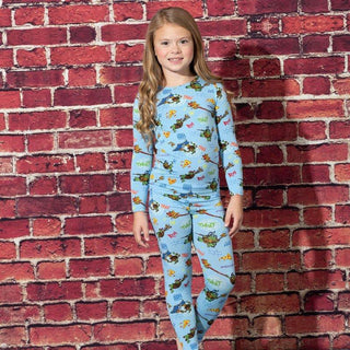 Bamboo Long Sleeve Pajama Set - Teenage Mutant Ninja Turtles Pizza Bellabu Bear Size: 18-24 Months