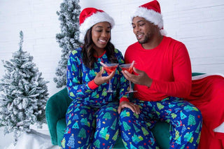 Men's Bamboo Long Sleeve Lounge Pajama Set - Kevin (Christmas Trees) Birdie Bean Size: M