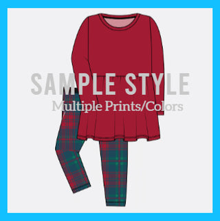 Kickee Pants Girl's Long Sleeve Playtime Outfit Set - Fall 3 Aquatic Adventure PRE-ORDER Drop 2 (AA24)