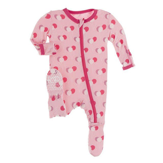 Celebration Print Bamboo Footie with Zipper - Lotus Balloons KicKee Pants Size: Preemie