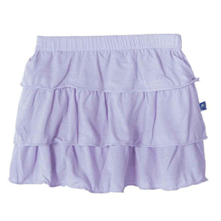 Girls Solid Bamboo Layered Ruffle Skirt, Thistle KicKee Pants Size: 12-18 Months