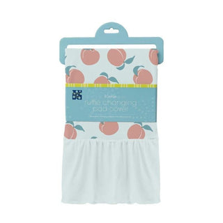 Girl's Print Bamboo Ruffle Changing Pad Cover, Fresh Air Peaches - One Size KicKee Pants Size: One Size