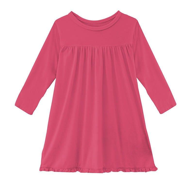 Kickee Pants Bamboo Girl's Classic L/S Swing Dress - Winter Rose 12-18 Months Kickee Pants Bamboo Girl's Classic L/S Swing Dress - Winter Rose 12-18 Months