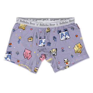 Bamboo Boxer Briefs (Pack of 3) - Minecraft Bellabu Bear Size: 2T-3T