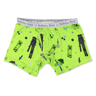 Bamboo Boxer Briefs (Pack of 3) - Minecraft Bellabu Bear Size: 2T-3T