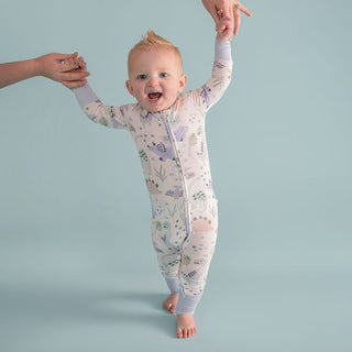 Bamboo Convertible Footie Romper - Milo (Dinosaurs) Posh Peanut Size: 9-12 Months
