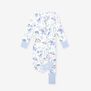 Bamboo Convertible Footie Romper - Milo (Dinosaurs) Posh Peanut Size: 9-12 Months