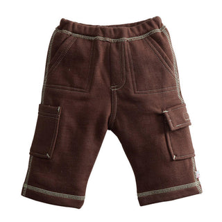 Babysoy Solid Cargo Pants - Chocolate