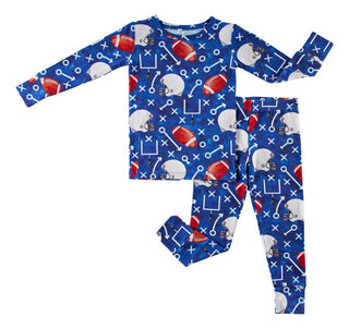 Birdie Bean Bamboo Long Sleeve Pajama Set - Troy (Football)