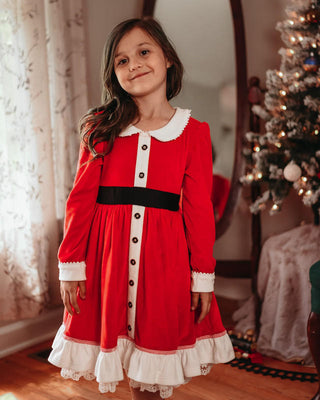 Eliza Cate and Co Girl's Holiday Twirl Dress - Sweetie Clause