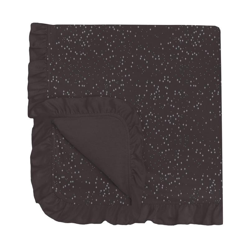 Kickee Pants Bamboo Ruffle Stroller Blanket Foil Constellations